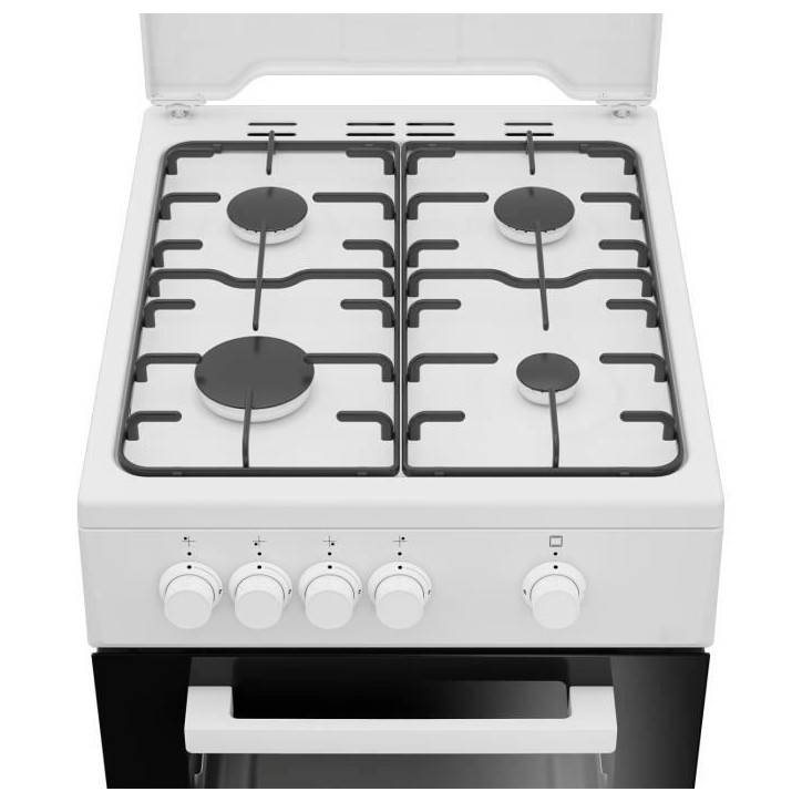 Cuisiniere a gaz - Beko - FSG522DWC - 4 foyers - 50 cm Cuisiniere a gaz - Beko - FSG522DWC - 4 foyers - 50 cm