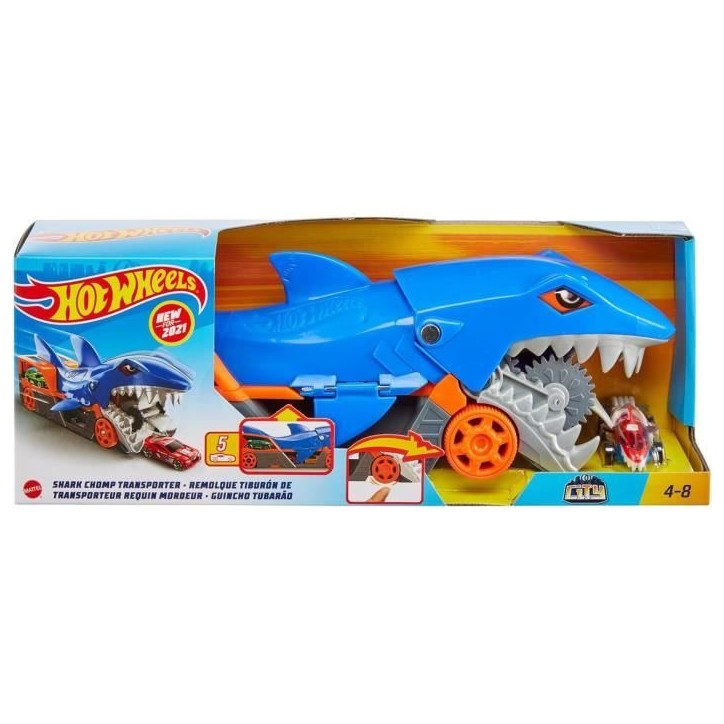 Hot Wheels - Requin Transporteur - Circuit / Petite voiture - Des 4 ans GVG36 Hot Wheels - Requin Transporteur - Circuit / Petite voiture - Des 4 ans GVG36