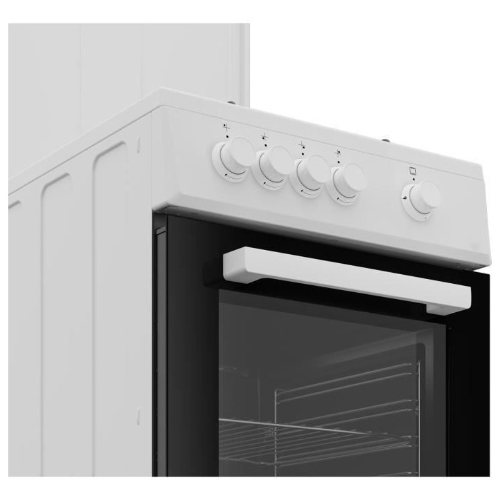 Cuisiniere a gaz - Beko - FSG522DWC - 4 foyers - 50 cm Cuisiniere a gaz - Beko - FSG522DWC - 4 foyers - 50 cm