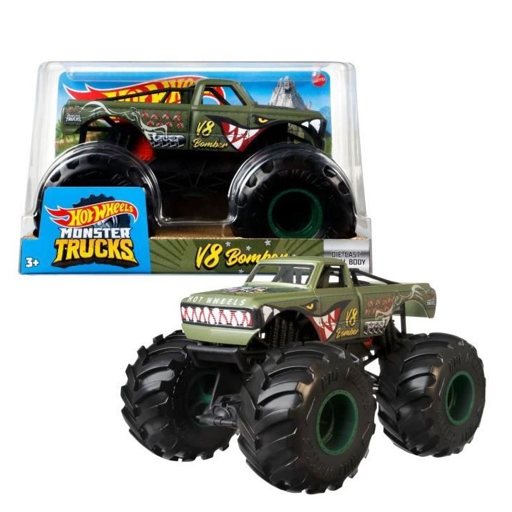 Hot Wheels - Monster Truck 1:24 (Modele aléatoire) - Petite Voiture - 3 ans et + - Hot Wheels - FYJ83 Hot Wheels - Monster Truck 1:24 (Modele aléatoire) - Petite Voiture - 3 ans et + - Hot Wheels - FYJ83
