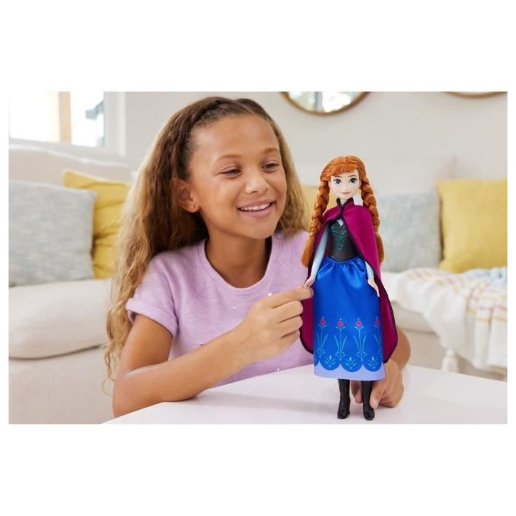 La Reine des Neiges-Anna- Mattel Poupée Disney avec habillage et accessoires HLW49 La Reine des Neiges-Anna- Mattel Poupée Disney avec habillage et accessoires HLW49