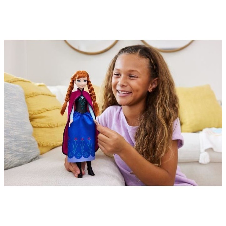 La Reine des Neiges-Anna- Mattel Poupée Disney avec habillage et accessoires HLW49 La Reine des Neiges-Anna- Mattel Poupée Disney avec habillage et accessoires HLW49