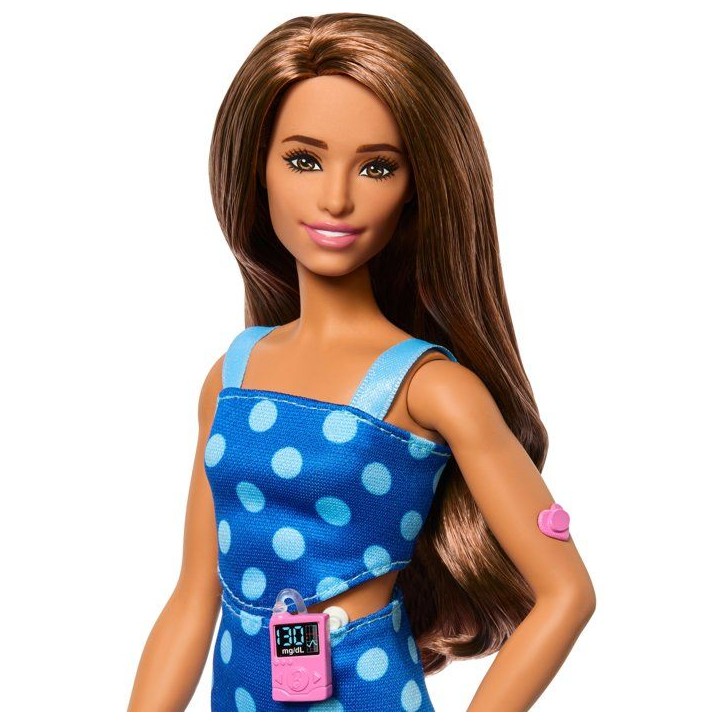 Barbie - Poupée Fashionistas robe bleu a pois - Barbie - HYT97 Barbie - Poupée Fashionistas robe bleu a pois - Barbie - HYT97