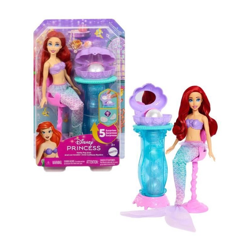 Princesses Disney-Ariel Secrets De Perle-Coffret Poupée Et 5 Surprise