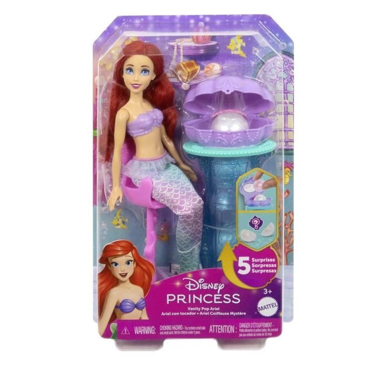 Princesses Disney-Ariel Secrets De Perle-Coffret Poupée Et 5 Surprises - 3ans +- JBF86 Princesses Disney-Ariel Secrets De Perle-Coffret Poupée Et 5 Surprises - 3ans +- JBF86