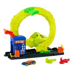 Hot Wheels - Coffret Looping Serpent avec voiture en métal moulé - H