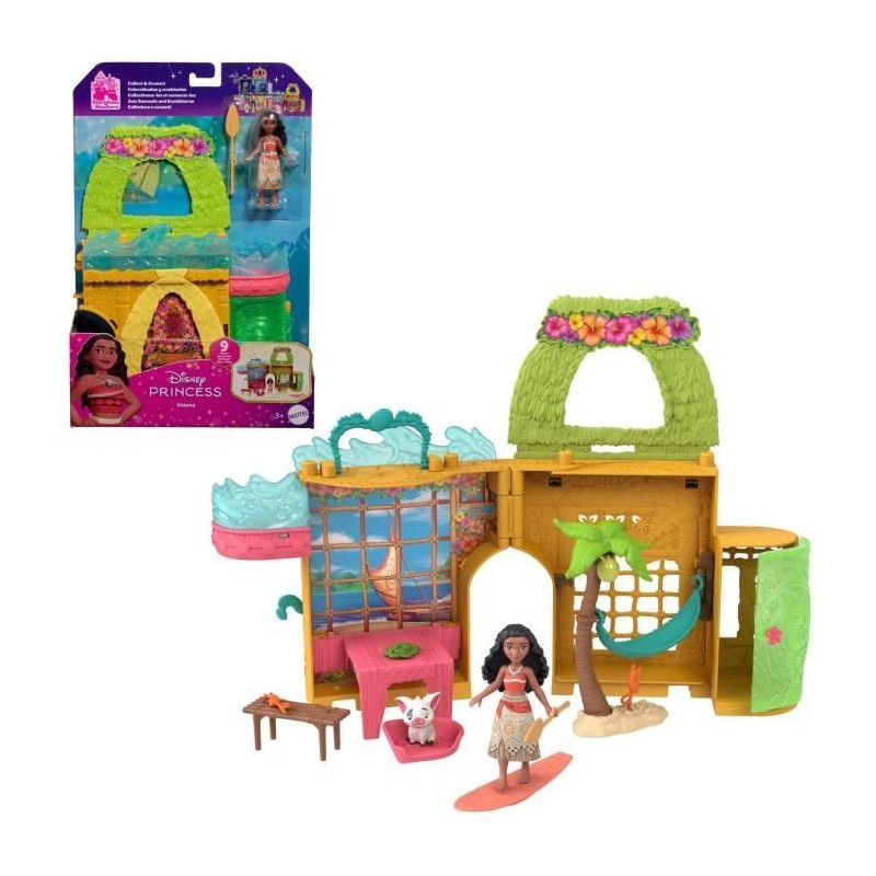 Disney Vaiana Histoires a empiler Coffret de maison de poupée avec un