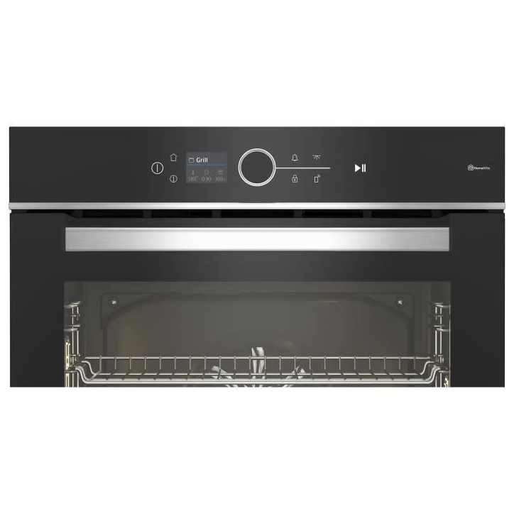 Four encastrable multifonction - Pyrolyse - BEKO - BBIM13500XPSW - Inox / Noir - Porte froide - 59,4 x 56,7 x 59,5 cm Four encastrable multifonction - Pyrolyse - BEKO - BBIM13500XPSW - Inox / Noir - Porte froide - 59,4 x 56,7 x 59,5 cm