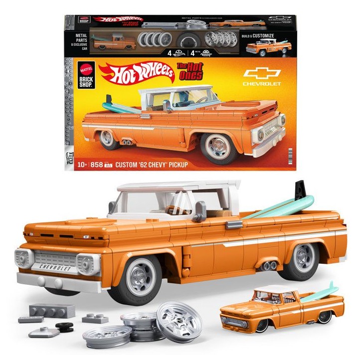 Hot Wheels - Coffret de Construction Custom Chevy Pickup 1962 Mattel Brick Shop - Mattel Brick Shop - JFT20