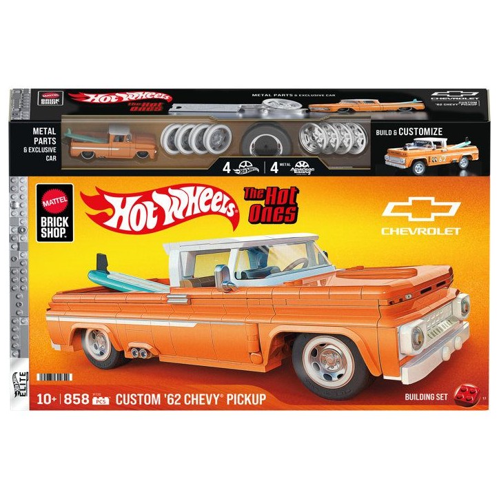 Hot Wheels - Coffret de Construction Custom Chevy Pickup 1962 Mattel Brick Shop - Mattel Brick Shop - JFT20