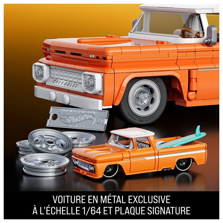 Hot Wheels - Coffret de Construction Custom Chevy Pickup 1962 Mattel Brick Shop - Mattel Brick Shop - JFT20