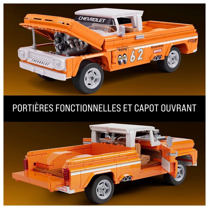 Hot Wheels - Coffret de Construction Custom Chevy Pickup 1962 Mattel Brick Shop - Mattel Brick Shop - JFT20