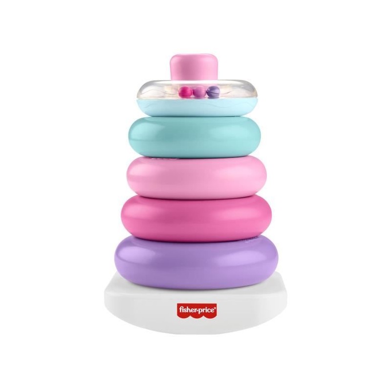 Fisher-Price - Pyramide Arc-en-ciel - Jouet d'éveil a empiler pour b