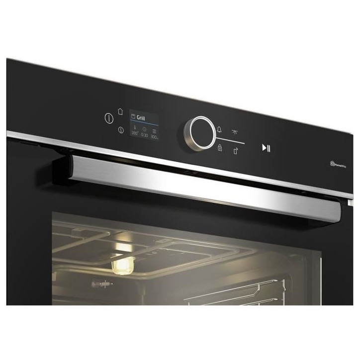 Four encastrable multifonction - Pyrolyse - BEKO - BBIM13500XPSW - Inox / Noir - Porte froide - 59,4 x 56,7 x 59,5 cm Four encastrable multifonction - Pyrolyse - BEKO - BBIM13500XPSW - Inox / Noir - Porte froide - 59,4 x 56,7 x 59,5 cm