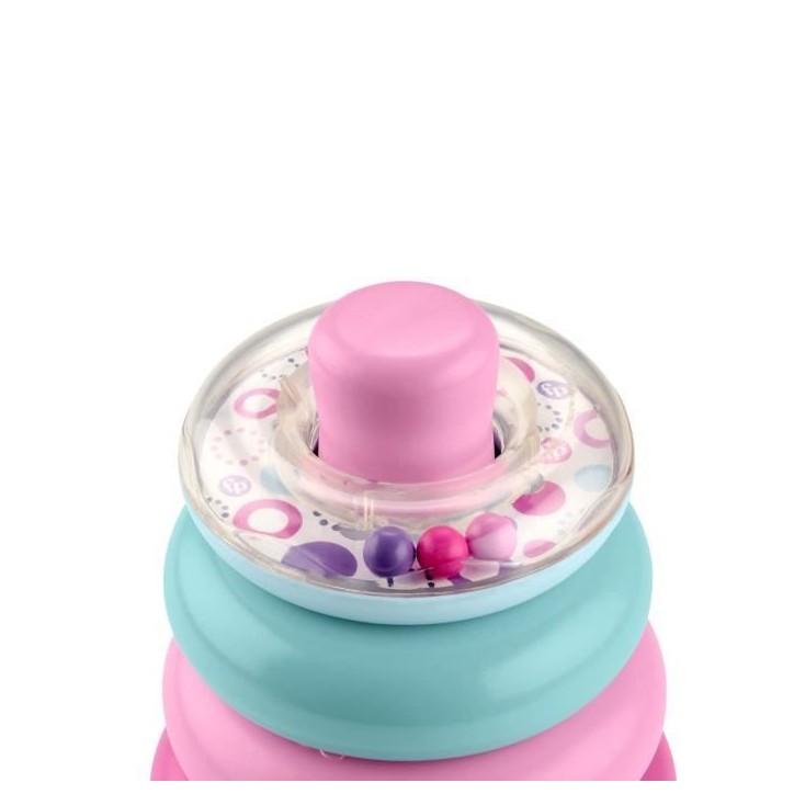 Fisher-Price - Pyramide Arc-en-ciel - Jouet d'éveil a empiler pour bébés - Fisher-Price - JGP94