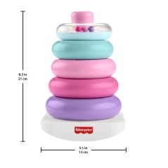 Fisher-Price - Pyramide Arc-en-ciel - Jouet d'éveil a empiler pour b