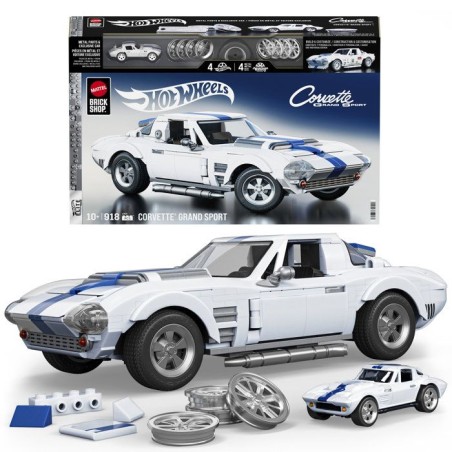 Hot Wheels - Coffret de Construction Corvette Grand Sport - Avec 918 