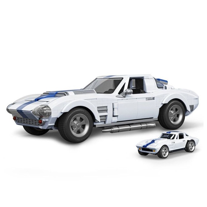 Hot Wheels - Coffret de Construction Corvette Grand Sport - Avec 918 pieces - Mattel Brick Shop - JGR31 Hot Wheels - Coffret de Construction Corvette Grand Sport - Avec 918 pieces - Mattel Brick Shop - JGR31