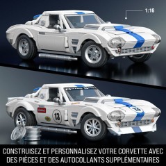 Hot Wheels - Coffret de Construction Corvette Grand Sport - Avec 918 
