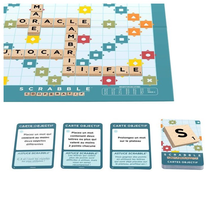 Scrabble classique - 2 en 1 - Mattel Games - JGR63