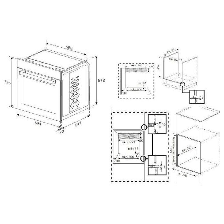 Four encastrable - BEKO - BBIM12300XCE - Chaleur pulsée 3D - 72 L - Inox Four encastrable - BEKO - BBIM12300XCE - Chaleur pulsée 3D - 72 L - Inox