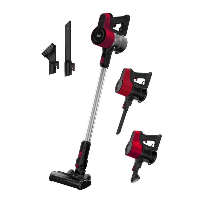 Aspirateur balai BEKO VRT50121VR - 25 AirWatts - 2 vitesses - Rouge Aspirateur balai BEKO VRT50121VR - 25 AirWatts - 2 vitesses - Rouge