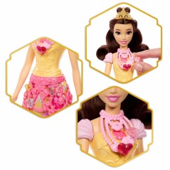Poupée Jewel Reveal Belle, Accessoires avec 8 surprises, 1 boîte a b