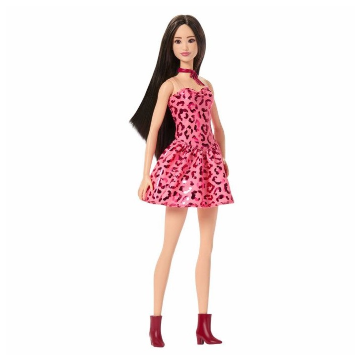 Fashionista - Fete rose leopard - Barbie - JJN59 Fashionista - Fete rose leopard - Barbie - JJN59