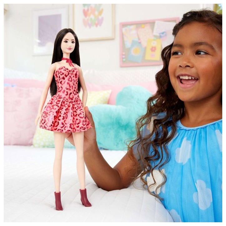 Fashionista - Fete rose leopard - Barbie - JJN59 Fashionista - Fete rose leopard - Barbie - JJN59