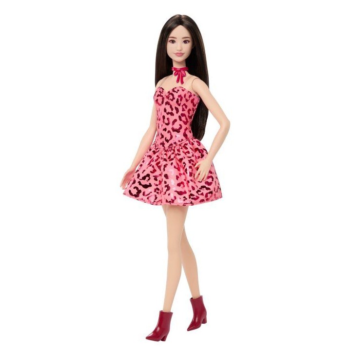Fashionista - Fete rose leopard - Barbie - JJN59 Fashionista - Fete rose leopard - Barbie - JJN59