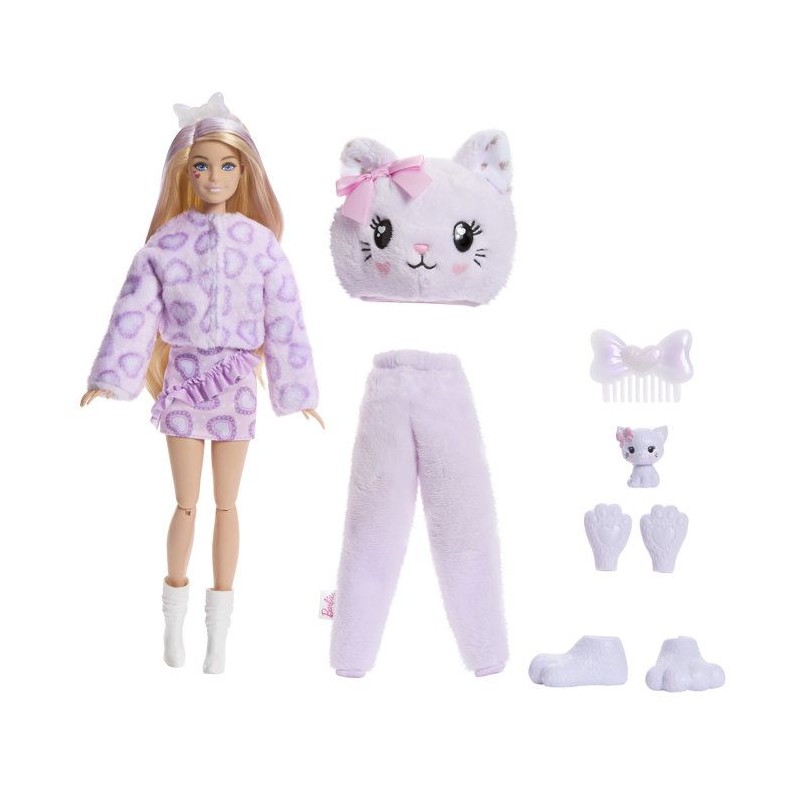Cutie Reveal - Chat mauve - Barbie - JJP64