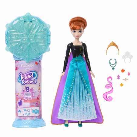 Poupée Jewel Reveal Anna, La Reine des Neiges, accessoires avec 8 sur