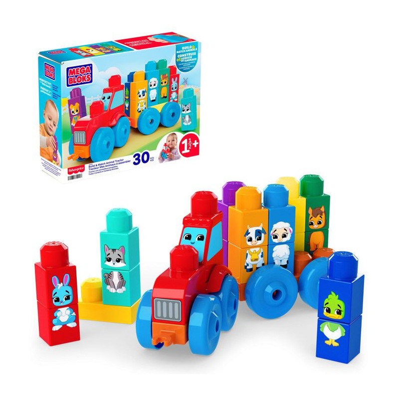 Le tracteur des animaux - des 1 an et demi - Mega Blocks - JKG33