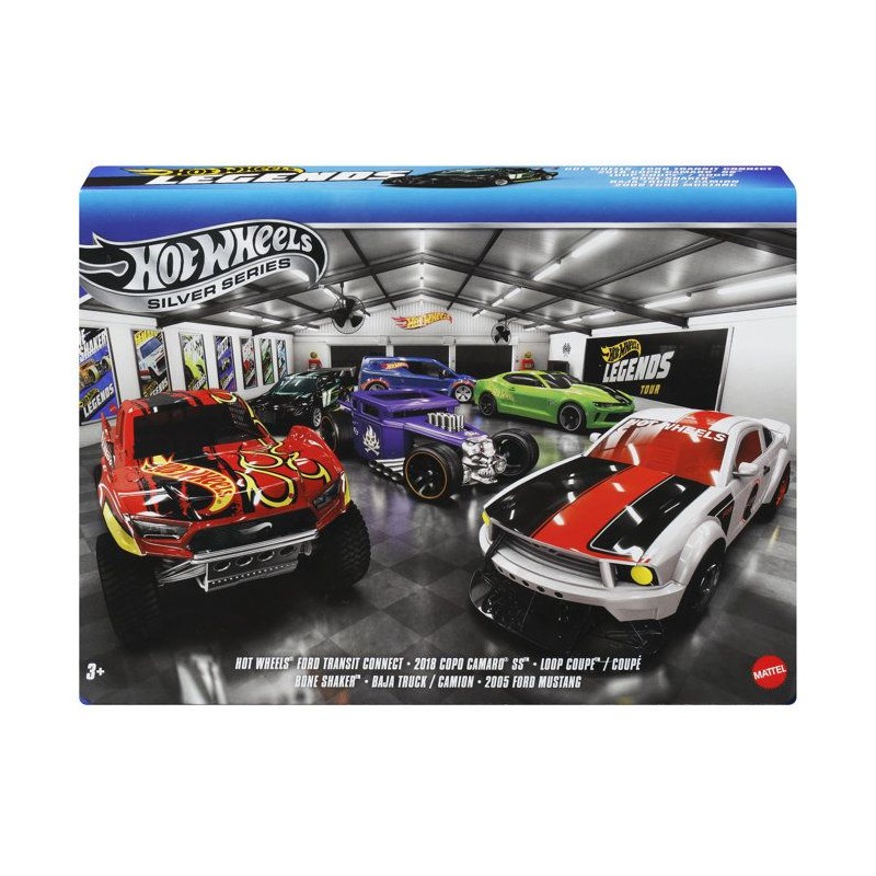 Hot Wheels Coffret Legends, lot de 6 véhicules et camions - en métal