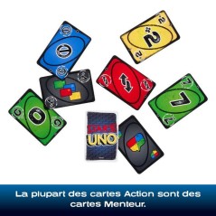 UNO Liar's - Jeu de cartes pour adultes, enfants, familles - Jeu d'ast