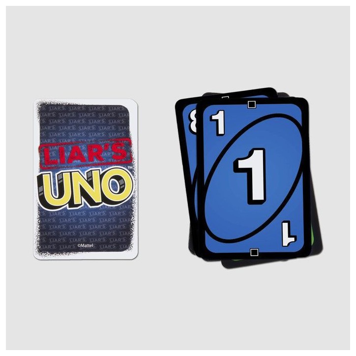 UNO Liar's - Jeu de cartes pour adultes, enfants, familles - Jeu d'astuce et de bluff - Mattel Games - JLH43 - 7 ans et + UNO Liar's - Jeu de cartes pour adultes, enfants, familles - Jeu d'astuce et de bluff - Mattel Games - JLH43 - 7 ans et +