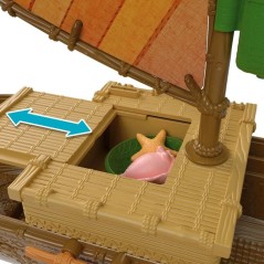 Coffret La Grande Pirogue de Vaiana avec 5 Zones de Jeu, 9 Accessoires