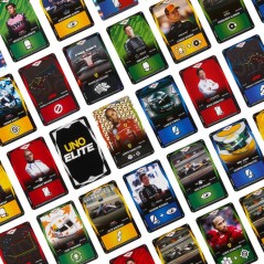 UNO Élite Formula 1 Édition - Jeu de cartes - Avec 4 boosters - Matt