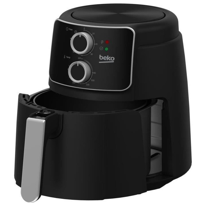 Friteuse multifonction sans huile - BEKO - FRL2242B - 1500 W - 3,9 L pour 0,8 kg de frites - Minuteur coupe circuit - Noir Friteuse multifonction sans huile - BEKO - FRL2242B - 1500 W - 3,9 L pour 0,8 kg de frites - Minuteur coupe circuit - Noir