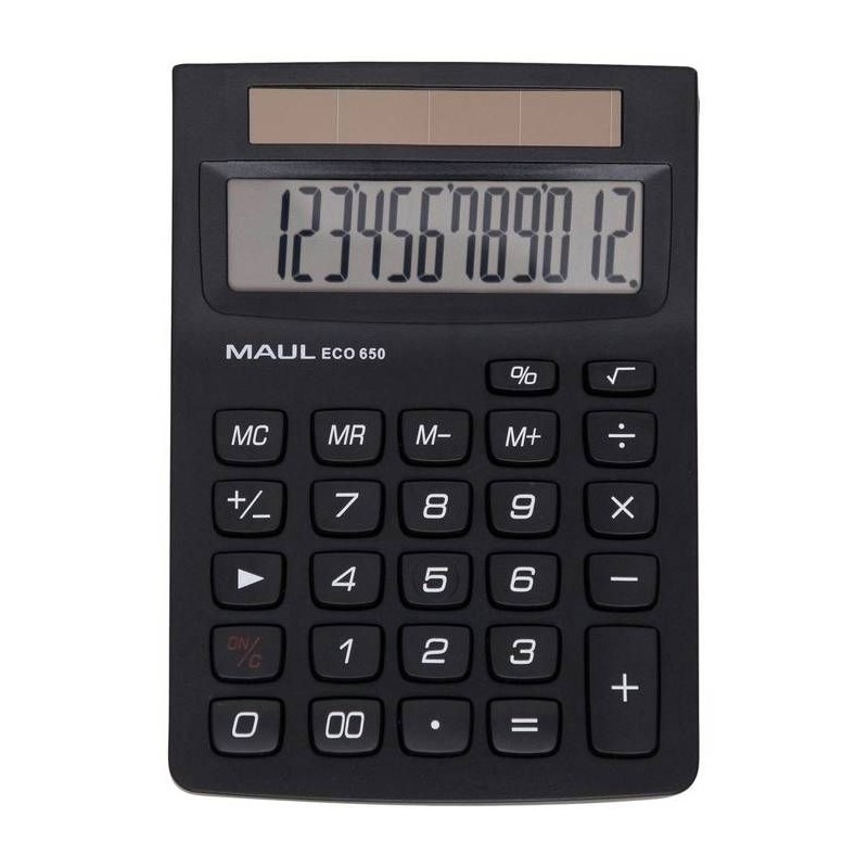 Calculatrice de bureau - MAUL - ECO 650 - 12 chiffres - Noir