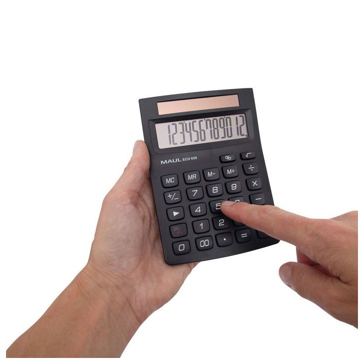 Calculatrice de bureau - MAUL - ECO 650 - 12 chiffres - Noir Calculatrice de bureau - MAUL - ECO 650 - 12 chiffres - Noir