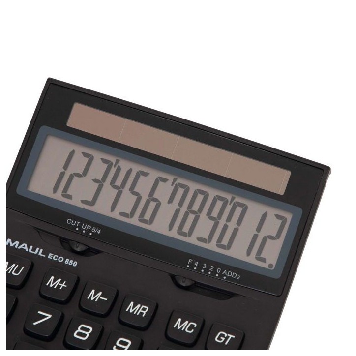 Calculatrice de bureau - MAUL - ECO 850 - 12 chiffres - Noir Calculatrice de bureau - MAUL - ECO 850 - 12 chiffres - Noir
