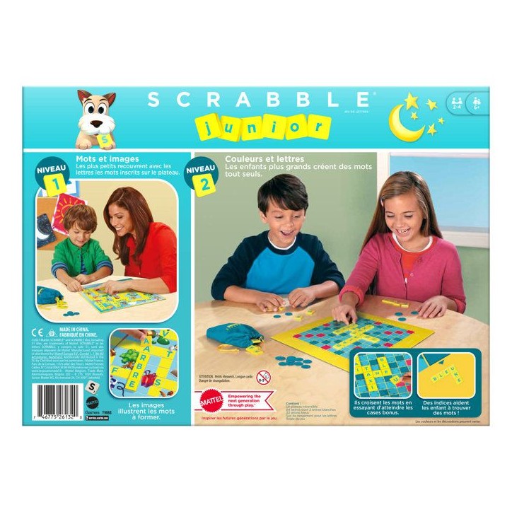 Mattel Games - Scrabble Junior - Jeu de Société - 6 ans et + Y9668 Mattel Games - Scrabble Junior - Jeu de Société - 6 ans et + Y9668