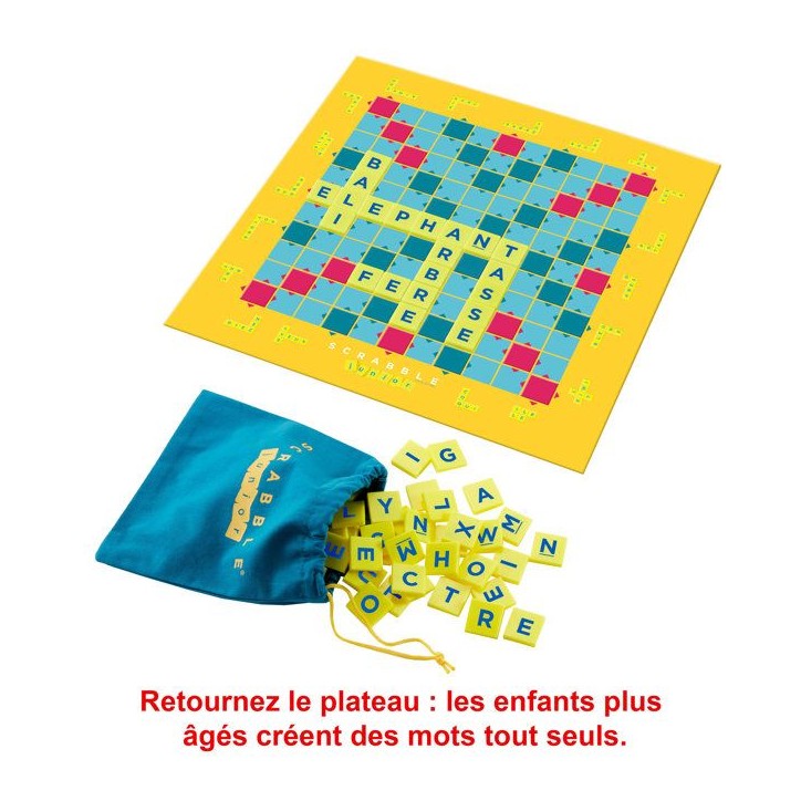 Mattel Games - Scrabble Junior - Jeu de Société - 6 ans et + Y9668 Mattel Games - Scrabble Junior - Jeu de Société - 6 ans et + Y9668