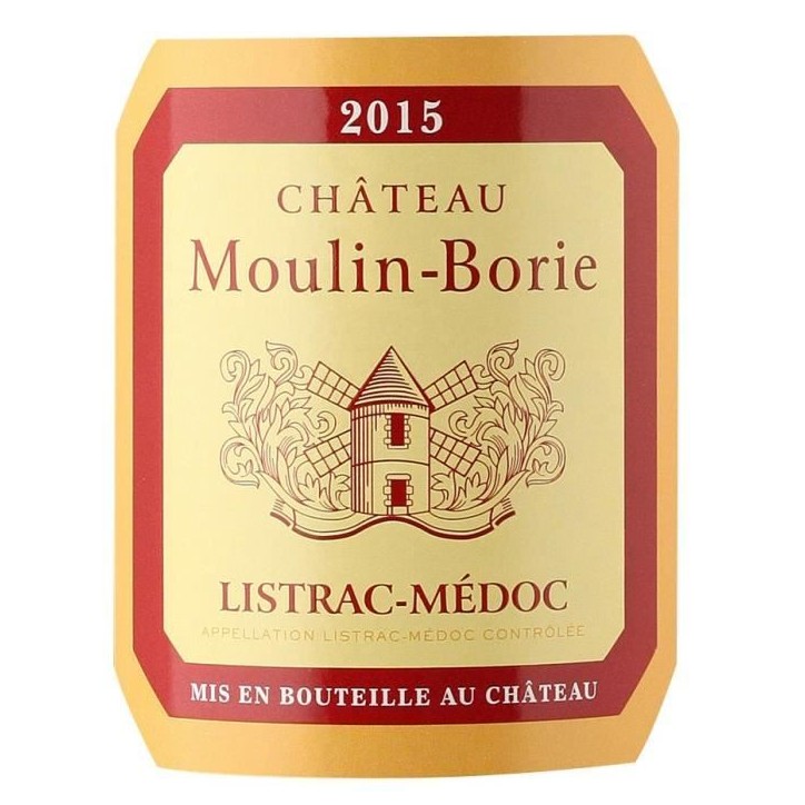 Château Moulin-Borie 2015 Listrac-Médoc - Vin rouge de Bordeaux