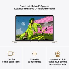 Apple - 13,6 MacBook Air M5 (2026) - RAM 16Go - Stockage 512Go - CPU 1