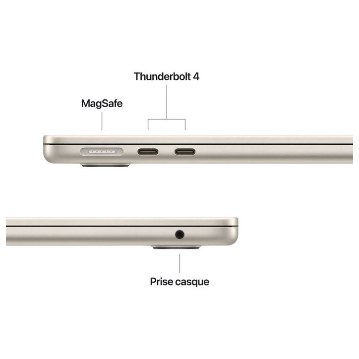 Apple - 13,6 MacBook Air M5 (2026) - RAM 16Go - Stockage 512Go - CPU 10 coeurs - GPU 8 coeurs - Lumiere Stellaire