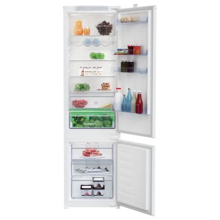 Réfrigérateur combiné BEKO - BCHA306E4SN - portes - intégrable - 289 L (220L+69L) - 193x55x54 cm Réfrigérateur combiné BEKO - BCHA306E4SN - portes - intégrable - 289 L (220L+69L) - 193x55x54 cm