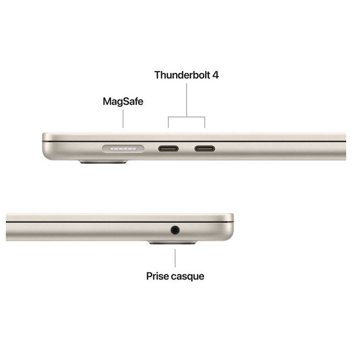 Apple - 15,3 MacBook Air M5 (2026) - RAM 16Go - Stockage 1To - CPU 10 coeurs - GPU 10 coeurs - Lumiere Stellaire Apple - 15,3 MacBook Air M5 (2026) - RAM 16Go - Stockage 1To - CPU 10 coeurs - GPU 10 coeurs - Lumiere Stellaire