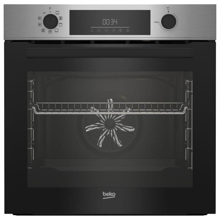 Four encastrable Pyrolyse Chaleur pulsée BEKO BBIM11300XMP Inox - Porte froide - 72L - Classe A+ Four encastrable Pyrolyse Chaleur pulsée BEKO BBIM11300XMP Inox - Porte froide - 72L - Classe A+